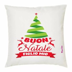 cuscino 40x40 scritta buon natale figlio mio regalo mamma papa' genitori