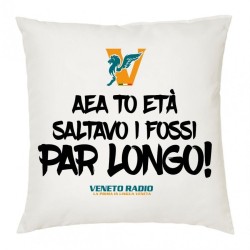 cuscino 40x40 scritta logo veneto radio aea to età