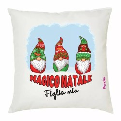 cuscino 40x40 scritta magico natale figlia mio regalo mamma papa' genitori