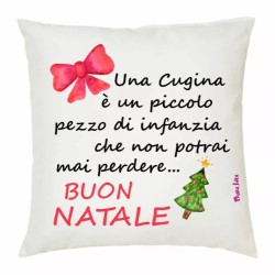 cuscino 40x40 scritta una cugina e un piccolo pezzo d'infanzia natale regalo