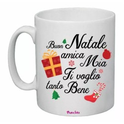 tazza 8 x 10 scritta buon natale amica mia ti voglio bene regalo natale amicizia