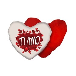 cuscino bianco rosso forma cuore scritta ti amo i love you san valentino amore