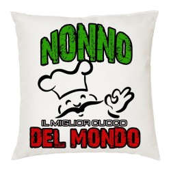 cuscino in poliestere 40x40 nonno il miglior cuoco del mondo