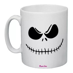 tazza 8x10 ceramica disegno mostro scheletro halloween regalo uomo donna