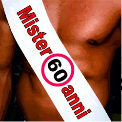 Fasce miss - mister personalizzate (mister 60 anni)