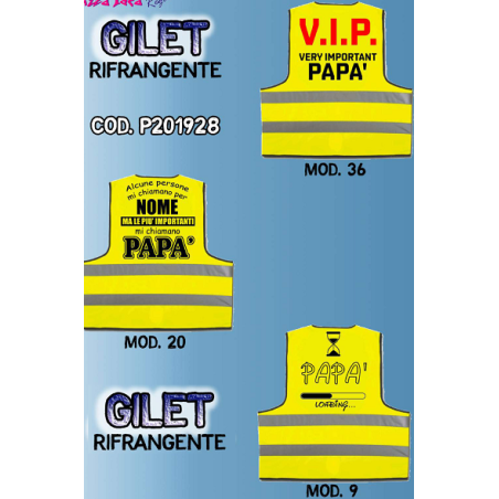 Gilet rifrangente per la sicurezza del tuo papà