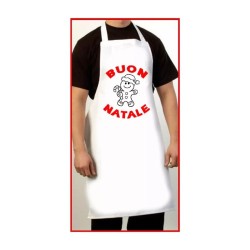 grembiule bianco cucina scritta buon natale regalo donna uomo