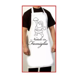 grembiule bianco cucina scritta natale in famiglia regalo donna uomo