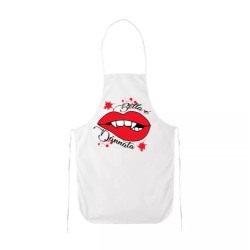 grembiule cucina bianco scritta bella e dannata bocca rossa idea regalo