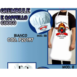 Grembiule e cappello cuoco bianco