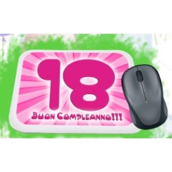 Mouse pad compleanno 18 anni