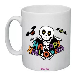 tazza 8x10 ceramica scritta halloween scheletro regalo uomo donna