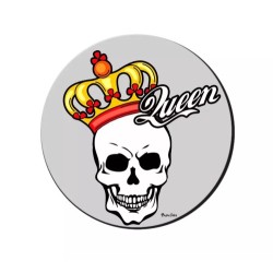 mouse pad tappetino pc con disegno teschio queen idea regalo scherzo halloween