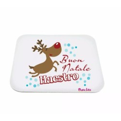 mouse pad tappetino pc rettangolare scritta buon natale maestro regalo alunni