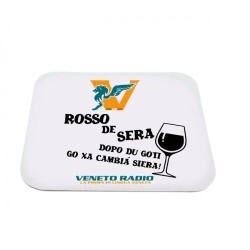 mouse pad tappetino rettangolare pc scritta veneto radio rosso de sera