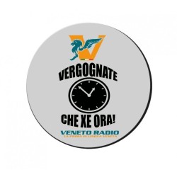 mouse pad tappetino rotondo pc scritta veneto radio vergognate ca xe ora