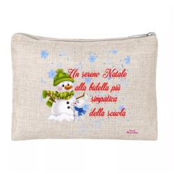 pochette donna porta oggetti scritta buon natale bidella idea regalo scuola