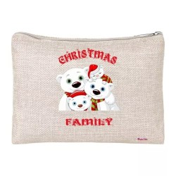 pochette donna porta oggetti scritta christmas family idea regalo natale