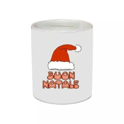 salvadanaio 8 x 10 ceramica scritta buon natale regalo uomo donna