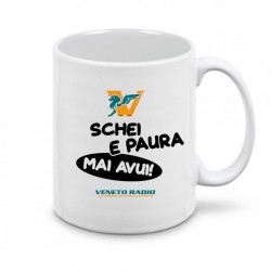 tazza 8x10 ceramica scritta veneto radio schei e paura mai avui