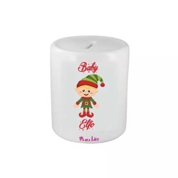 salvadanaio in ceramica scritta baby elfo idea regalo natale