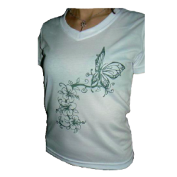 t-shirt con collo a V tatoo. taglie assortite S-M-L-XL-XXL