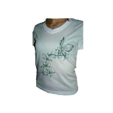 t-shirt con collo a V tatoo. taglie assortite S-M-L-XL-XXL