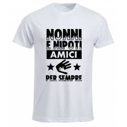 t-shirt girocollo nonni e nipoti amici per sempre