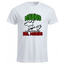 t-shirt girocollo nonno il miglior cuoco del mondo