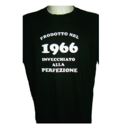 t-shirt m/c frase spiritosa . Prodotto nel 1966. TAGLIE ASSORTITE S-M-L-XL-XXL