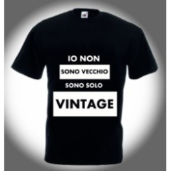 T-shirt nera in cotone compleannoIo non sono vecchio sono solo vintage