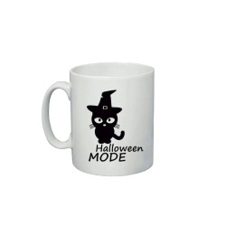 tazza mug 8x10 cm scritta halloween mode gatto nero idea regalo halloween