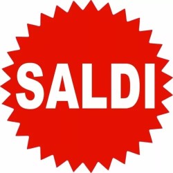 Adesivo saldi vetrofania stampa diametro 45 cm ideale Vetrine pubblicita' SALDI