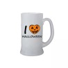 Boccale birra bicchiere 0,5 ml con scritta i love halloween zucca cuore