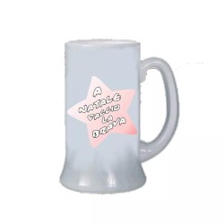 Boccale birra bicchiere scritta a natale faccio la brava regalo di natale donna