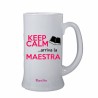 Boccale con scritta Keep Calm ...arriva la maestra ml.500