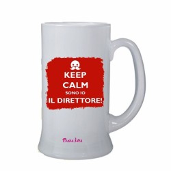 Boccale con scritta Keep Calm sono il direttore  ml.500