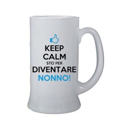 boccale in vetro keep calm sto per diventare nonno cl 500