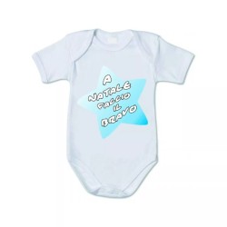 body bianco cotone bambino bambina scritta a natale faccio il bravo idea regalo