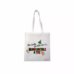 borsa spesa poliestere 36x40 scritta alla sorella piu bella buon natale regalo