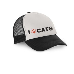 CAPPELLINO CON VISIERA I LOVE CATS