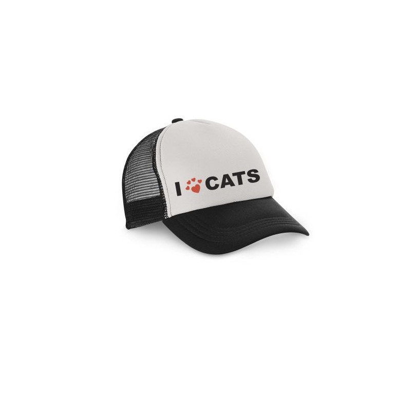 CAPPELLINO CON VISIERA I LOVE CATS