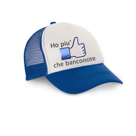 CAPPELLINO CON VISIERA IN POLIESTERE HO PIU MI PIACE CHE BANCONOTE