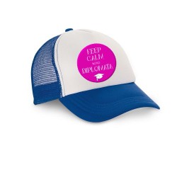 cappello cappellino visiera  scritta keep calm sono diplomata