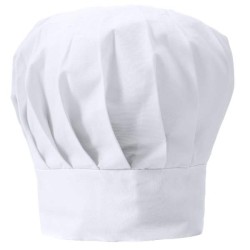 Cappello da chef neutro pronto per la personalizzazione materiale 35% Cotone + 65% Poliestere  cm 27,50 x 20 cm