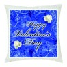 cuscino 40 x 40 con scritta happy valentine's day idea regalo amore rose bianche