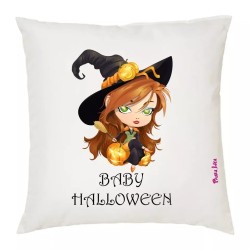 cuscino 40 x 40 scritta baby halloween zucca idea regalo uomo donna