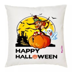 cuscino 40 x 40 scritta happy halloween idea regalo uomo donna