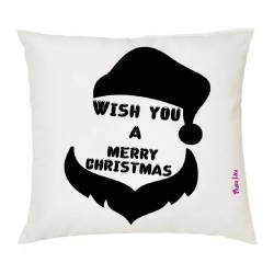 cuscino 40 x 40 scritta wish you a merry christmas idea regalo natale